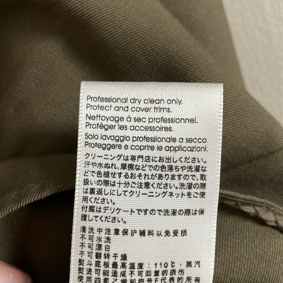 3.1 Phillip Lim Handkerchief Midi Dress Women’s‎ Size 4 Wool Fir Green Gray - Picture 15 of 15